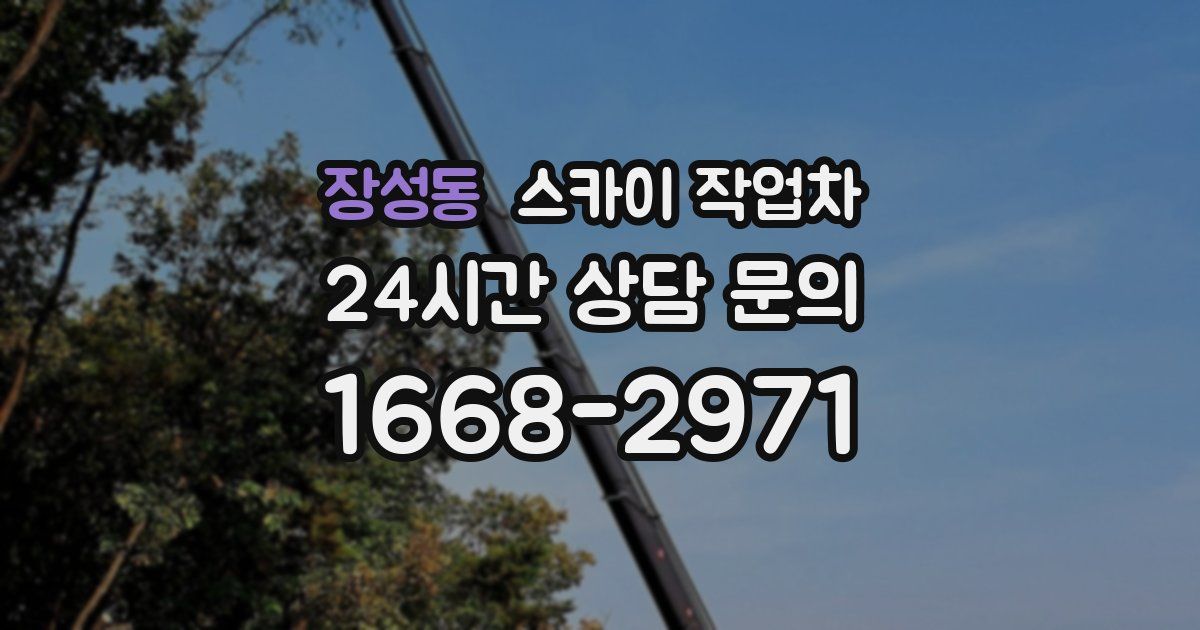 장성동 스카이 작업차
