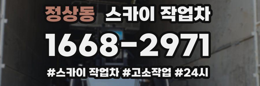 정상동 스카이 작업차