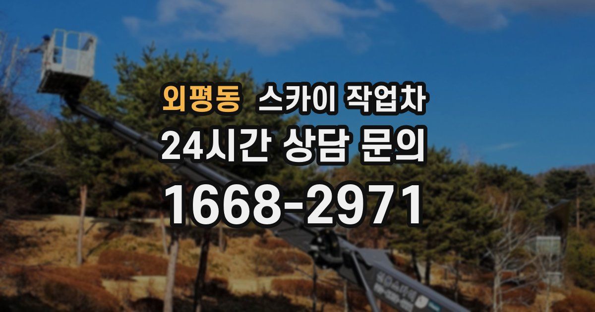 외평동 스카이 작업차