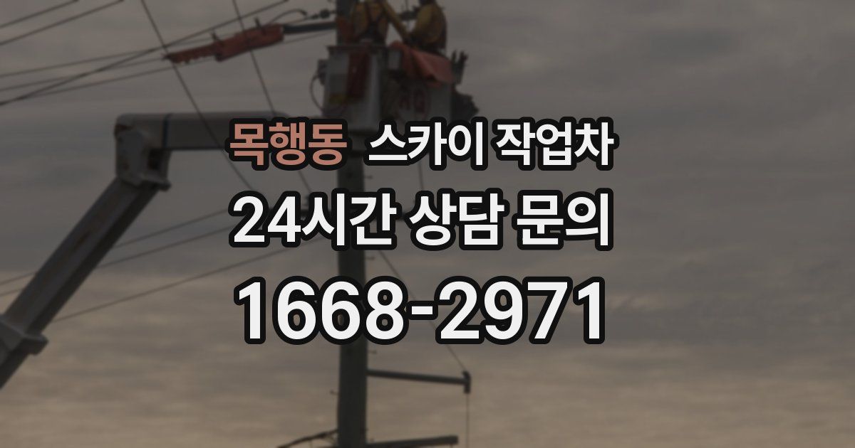 목행동 스카이 작업차