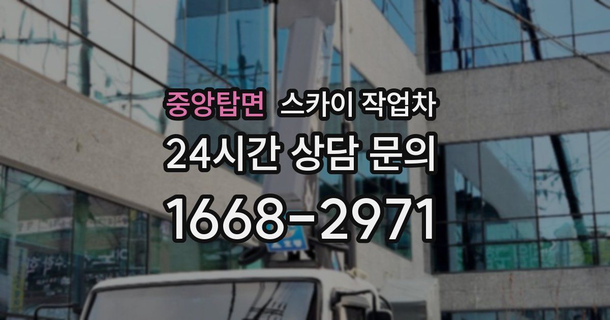 중앙탑면 스카이 작업차