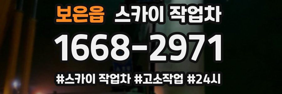 보은읍 스카이 작업차