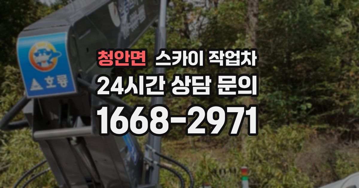 청안면 스카이 작업차