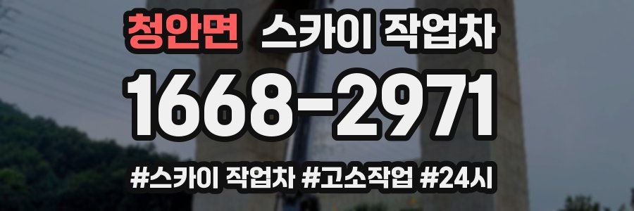 청안면 스카이 작업차