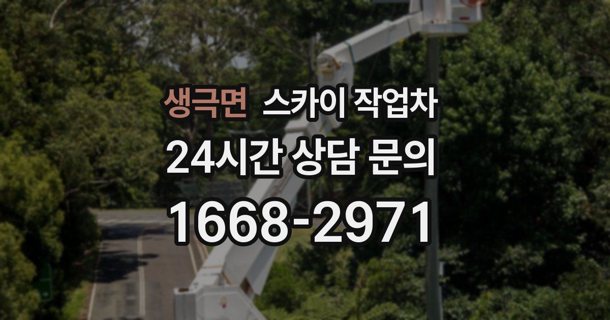 생극면 스카이 작업차