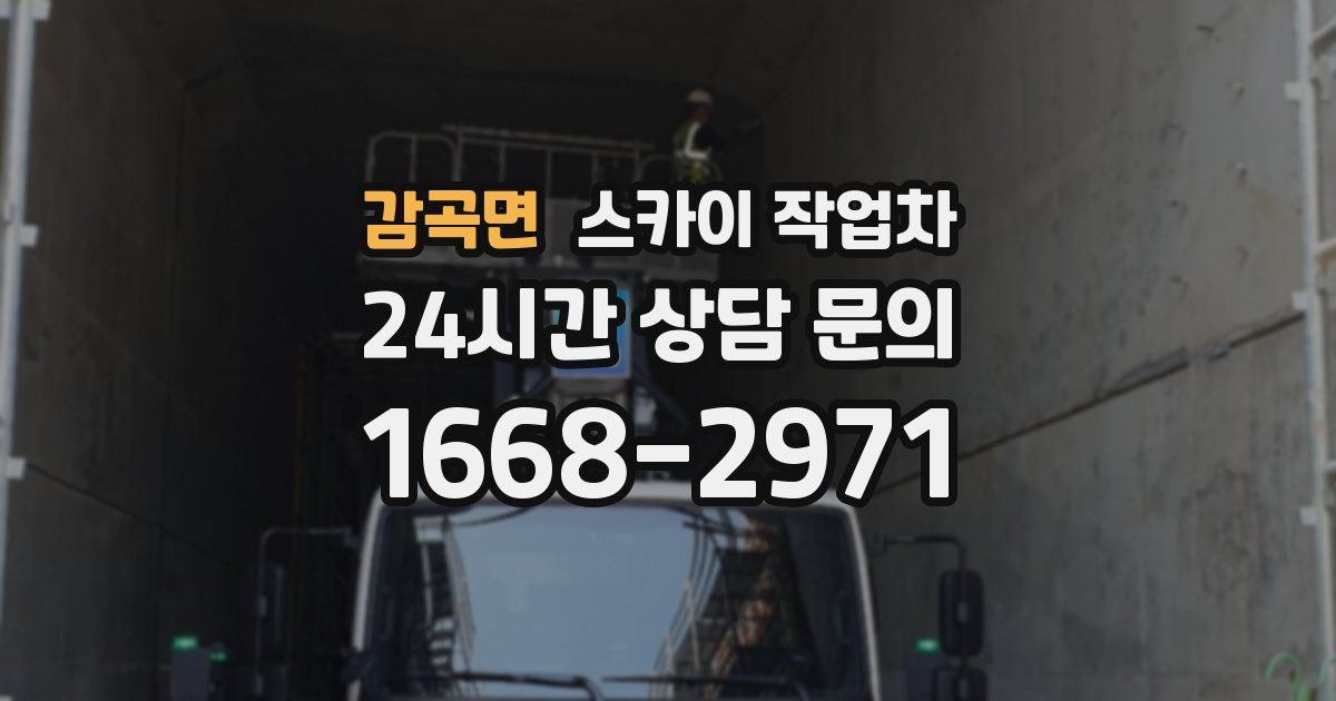 감곡면 스카이 작업차