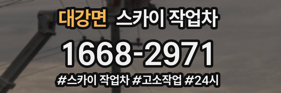 대강면 스카이 작업차