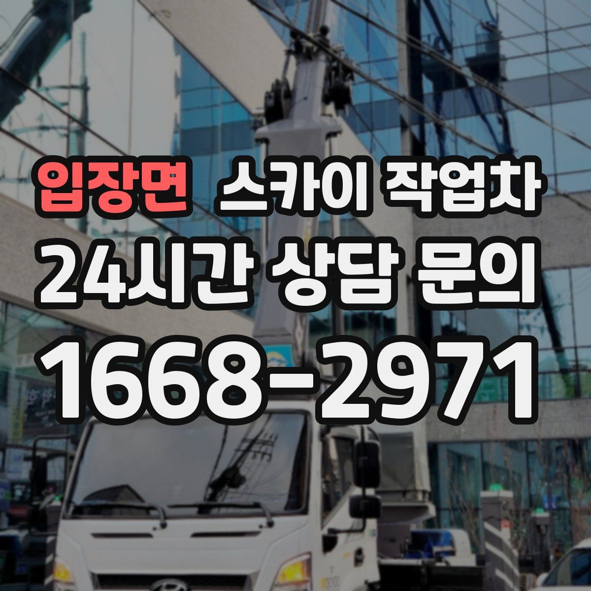 입장면 스카이 작업차