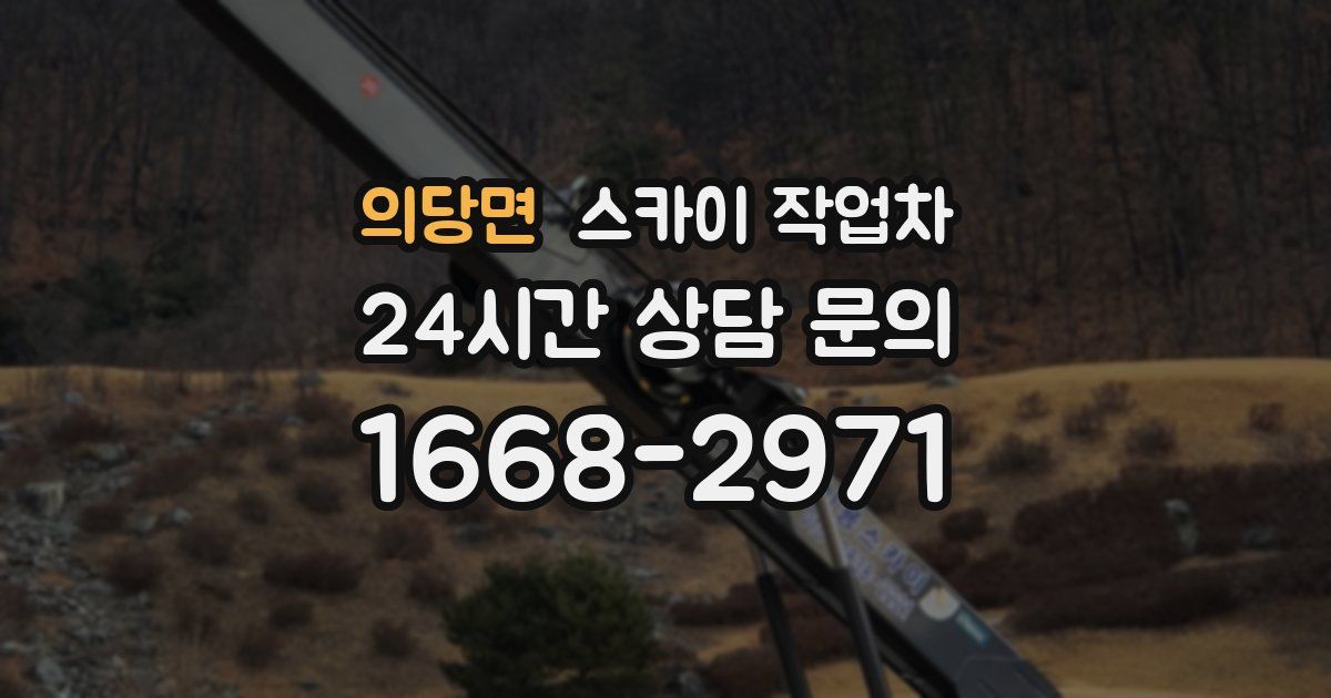 의당면 스카이 작업차