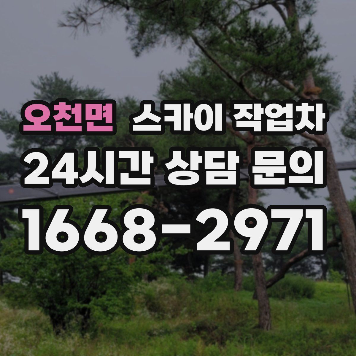 오천면 스카이 작업차