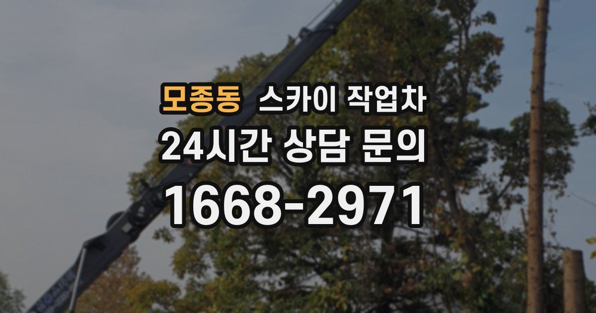 모종동 스카이 작업차