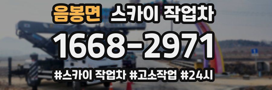 음봉면 스카이 작업차