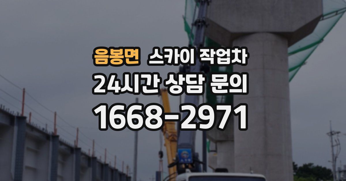 음봉면 스카이 작업차