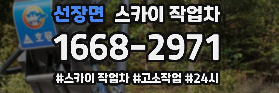 선장면 스카이 작업차