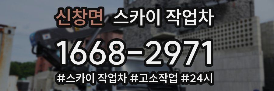 신창면 스카이 작업차