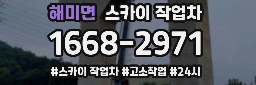 해미면 스카이 작업차