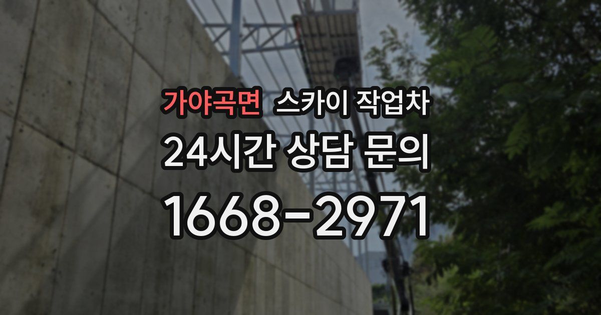 가야곡면 스카이 작업차