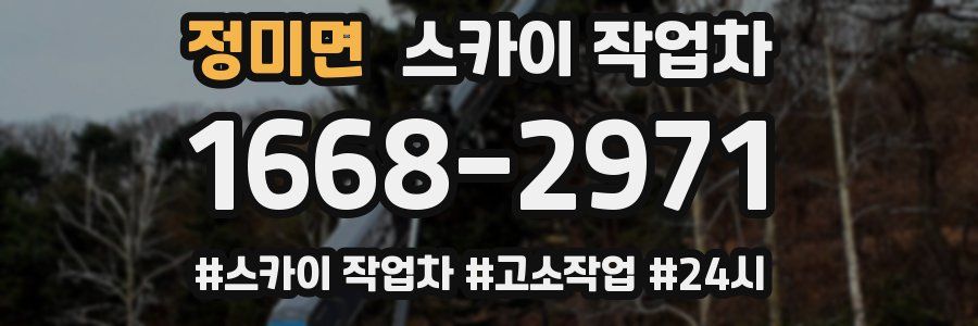 정미면 스카이 작업차