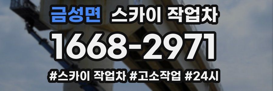 금성면 스카이 작업차