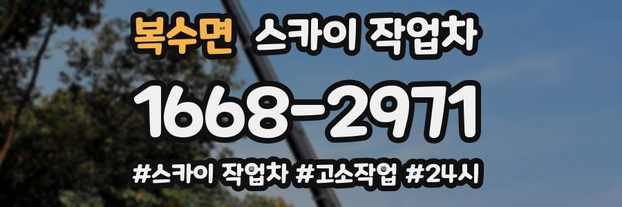 복수면 스카이 작업차