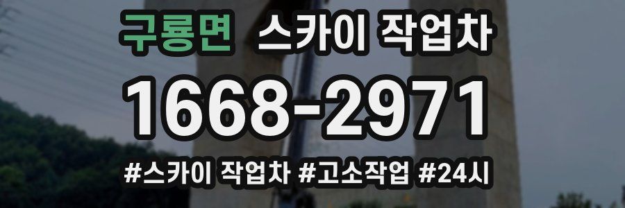 구룡면 스카이 작업차