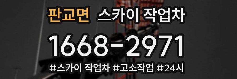 판교면 스카이 작업차