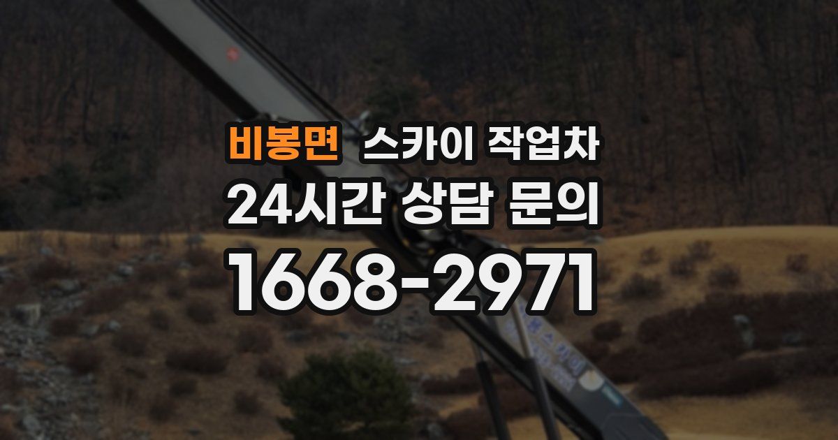 비봉면 스카이 작업차