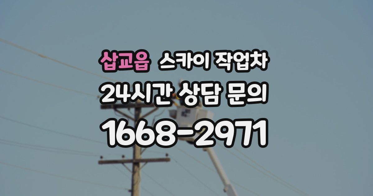 삽교읍 스카이 작업차