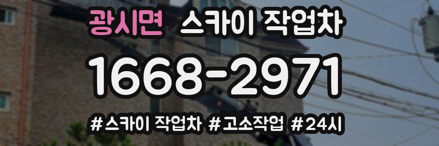 광시면 스카이 작업차