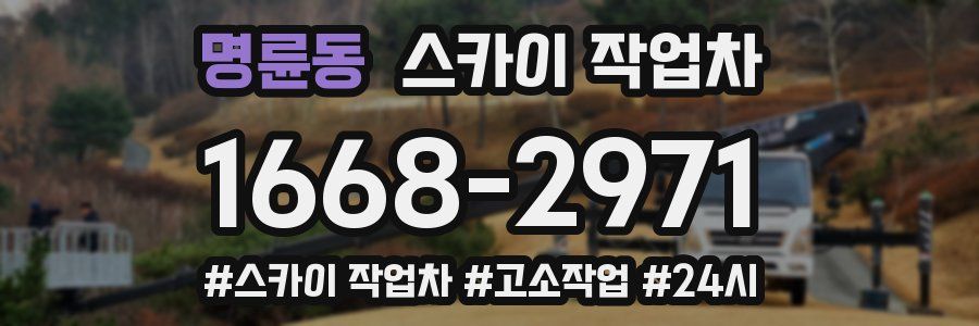 명륜동 스카이 작업차