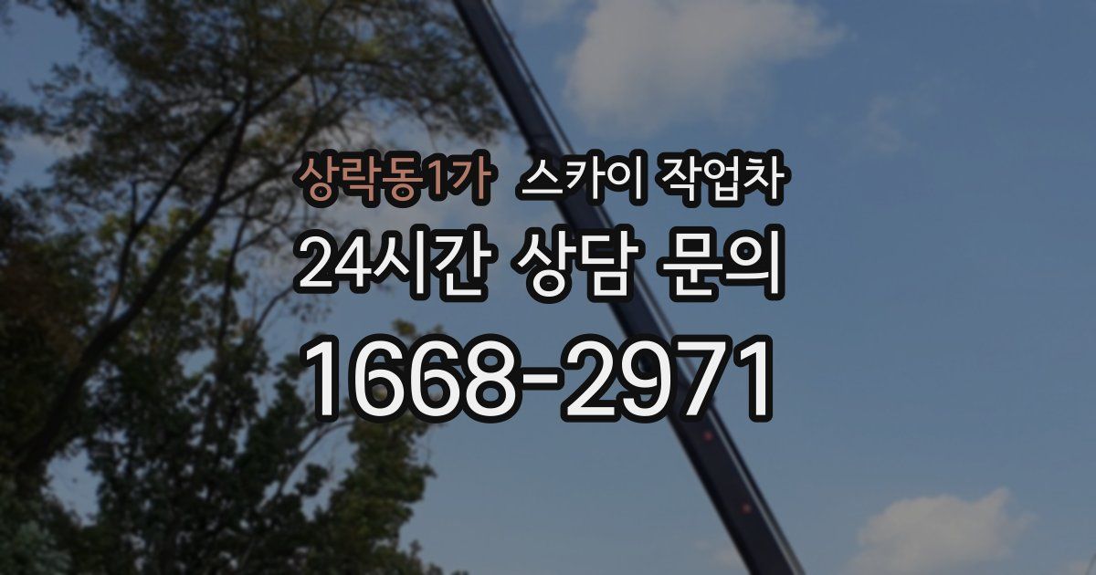 상락동1가 스카이 작업차