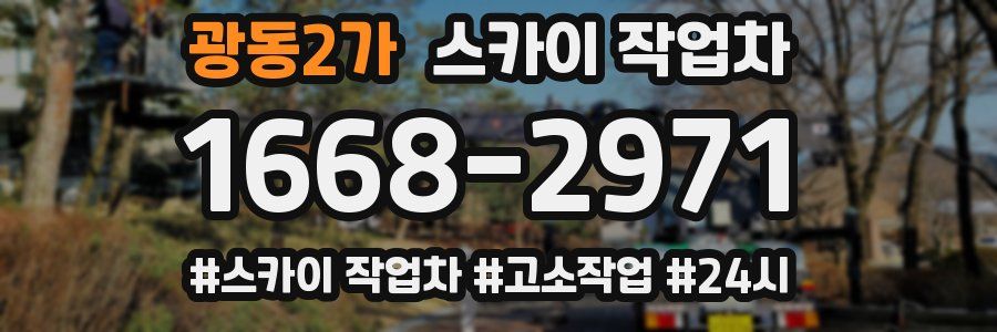 광동2가 스카이 작업차