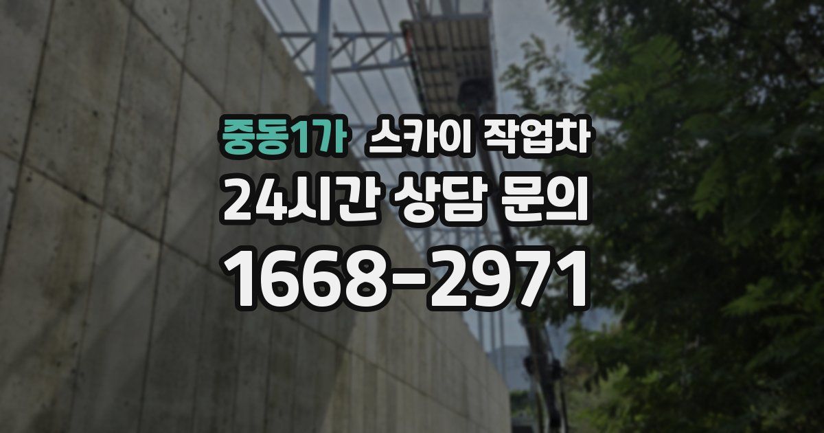 중동1가 스카이 작업차