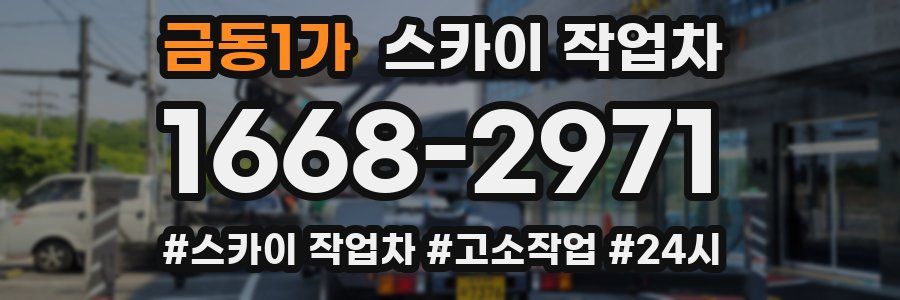 금동1가 스카이 작업차