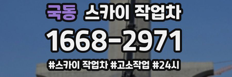 국동 스카이 작업차