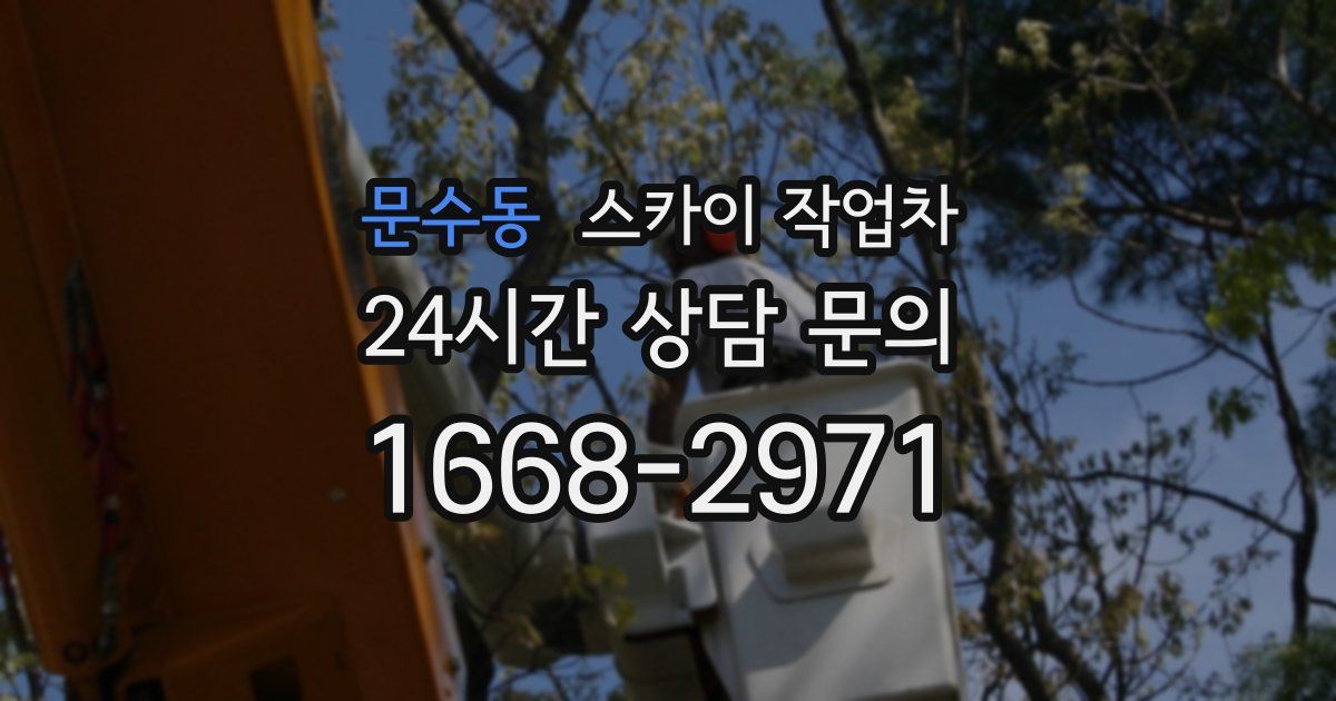 문수동 스카이 작업차