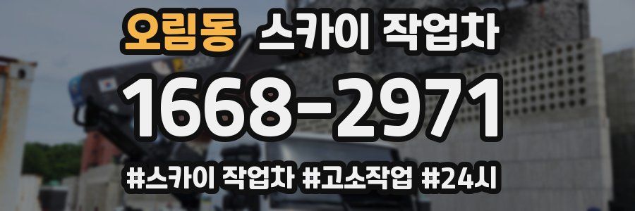 오림동 스카이 작업차