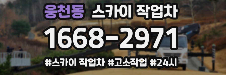 웅천동 스카이 작업차