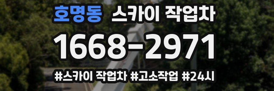 호명동 스카이 작업차