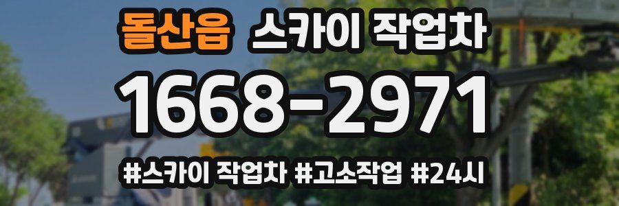 돌산읍 스카이 작업차