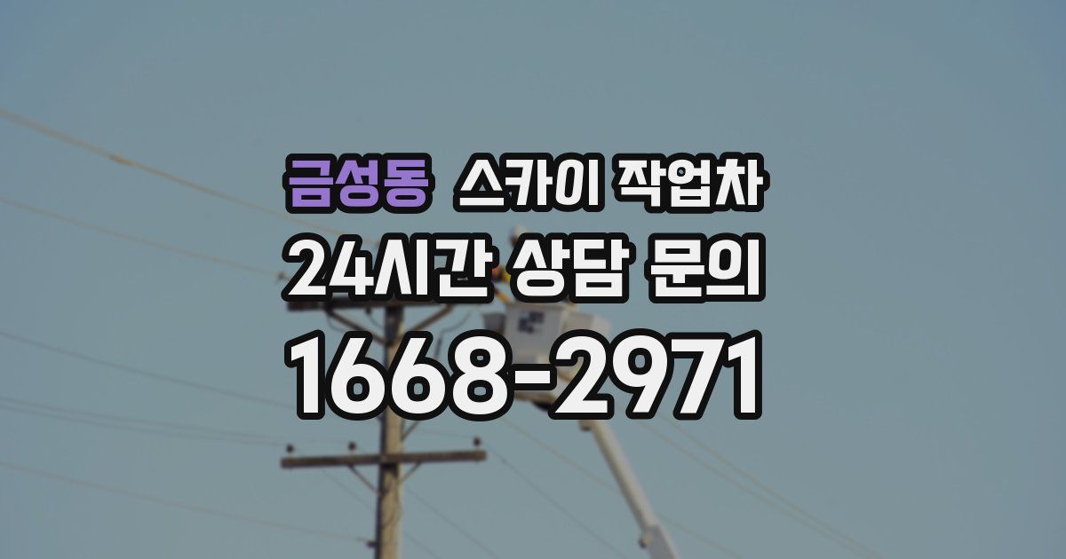 금성동 스카이 작업차