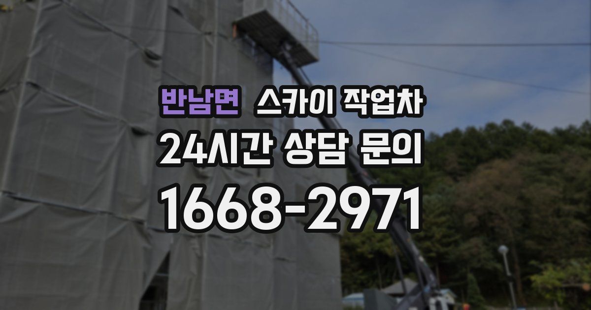 반남면 스카이 작업차