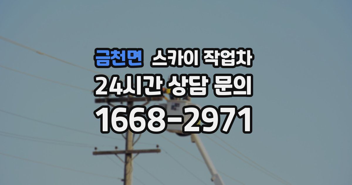 금천면 스카이 작업차