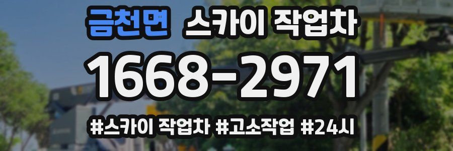 금천면 스카이 작업차