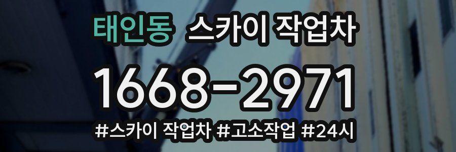 태인동 스카이 작업차