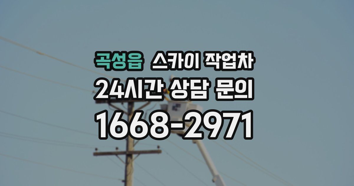 곡성읍 스카이 작업차