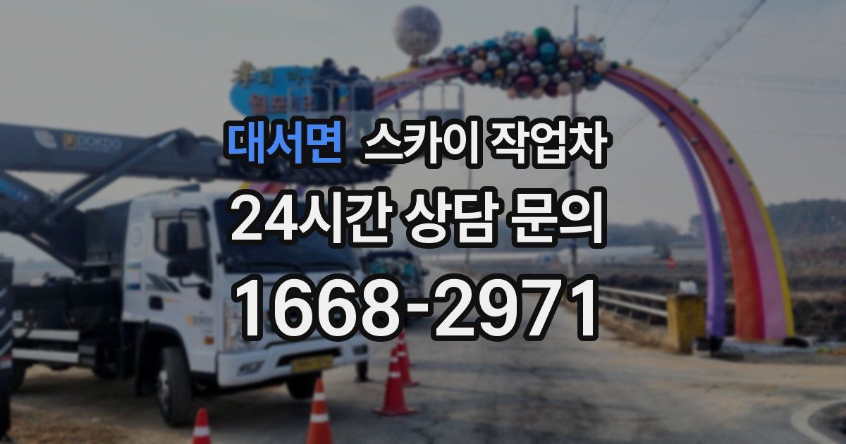 대서면 스카이 작업차