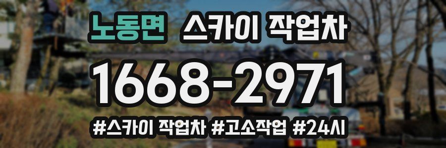 노동면 스카이 작업차