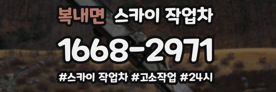 복내면 스카이 작업차