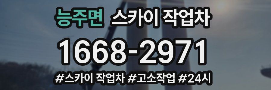 능주면 스카이 작업차